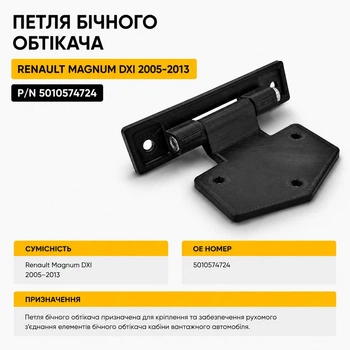 Петля бічного обтікача Renault Magnum DXI 2005-2013 p/n 5010574724