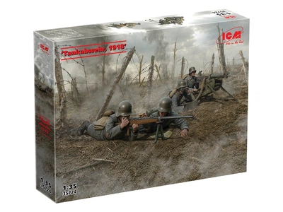 Сборная модель ICM — Tankabwehr 1918, немецкое противотанковое подразделение, 1:35 (35724)