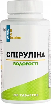 Спіруліна All Be Ukraine Spirulina 200 таблеток (4820255570846)