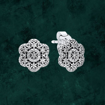 Серебряные серьги «Снежинка»