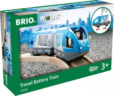 Пасажирський поїзд Brio на батарейках для дитячої залізниці 3 деталі (7312350335064)