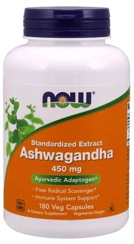 Ekstrakt z Ashwagandy Now Foods Ashwagandha 450 mg 180 kapsułek (733739045935)