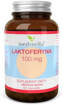Laktoferyna Medverita Laktoferyna 100 mg 60 kapsułek (5900718340793)