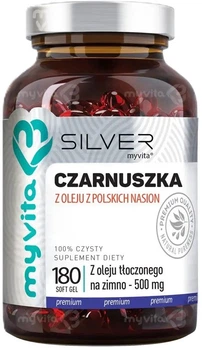 Olej z nasion czarnuszki MyVita Silver Czarnuszka 180 kapsułek (5903021592347)