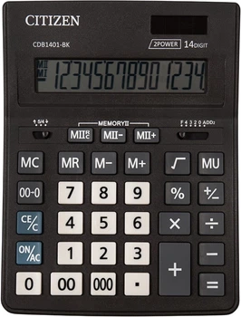 Калькулятор Citizen 14 разрядов черный (CDB 1401-BK)