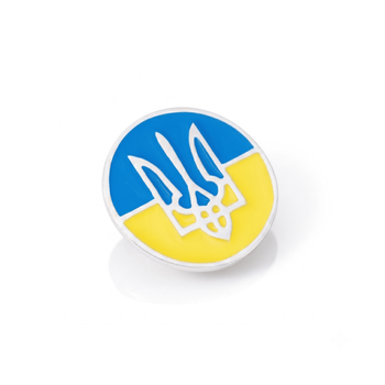 Срібний значок Прапор України (9511)
