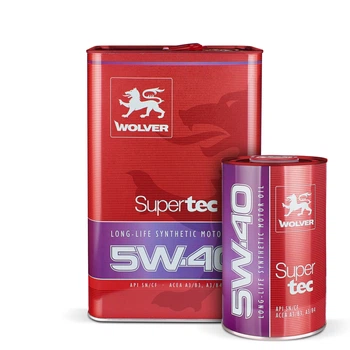Масло моторное WOLVER SUPERTEC SAE 5W-40 канистра 4л жесть