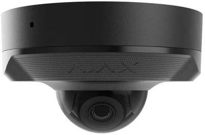 IP-камера проводная Ajax DomeCam Mini, 8 МП, 2.8 мм, Poe, True WDR, IP 65, ИК 30 м, аудио, угол обзора 100° до 110°, мини купольная, черная.
