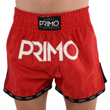 Шорты для тайского бокса и кикбоксинга красные Primo Fightwear 2025 размер S (42-44)