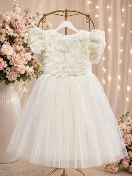 Платье нарядное TM Rozzi Girls Роза 116 см молочный