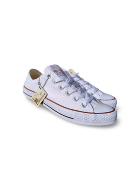 Женские низкие кеды с вышивкой Converse all star белые 38