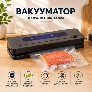 Вакууматор/Vacuum /вакууматор для продуктів/сенсорний вакууматор/вакууматор з ножем/вакууматор для продуктів