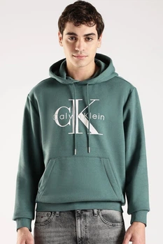 Мужское худи на флисе Calvin Klein 48(M) Зелёный (148849)