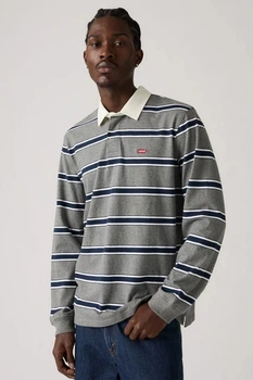 Поло Levi's 50(L) Серый-полоска (149005)