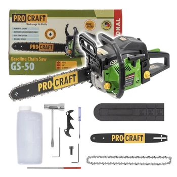 Бензопила шина 40 см Procraft GS50 ланцюгова пила