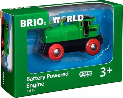 Швидкий зелений локомотив Brio нa бaтaрейкaх (7312350335958)