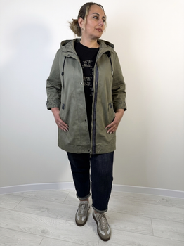 Куртка-парка женская демисезонная 2XL-7xl(46-56) Хаки 5XL
