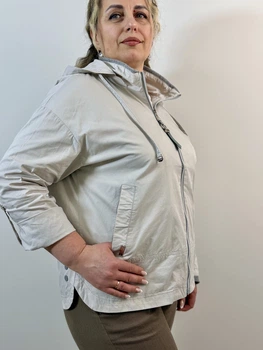 Демісезонна жіноча куртка XL-6XL (46-56) Айворі 2XL