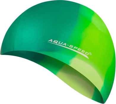Шапочка для плавания AQUA SPEED Bunt, силиконовая, разноцветная, универсальный размер OSFM (113-63)