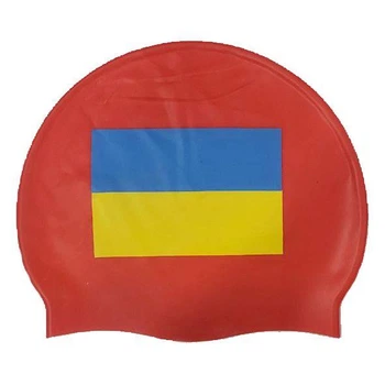 Шапочка взрослая для бассейна Zoggs из лого UKR Красный