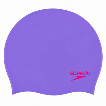 Шапочка для плавания Speedo Moulded Cap, детская, силиконовая, фиолетовая, универсальный размер OSFM (8-70990D438)