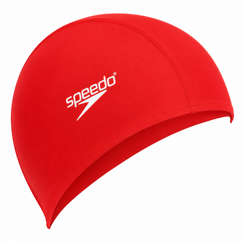 Шапочка для плавания Speedo Polyester Cap, полиэстеровая, красная, универсальный размер OSFM (8-710080000-4)
