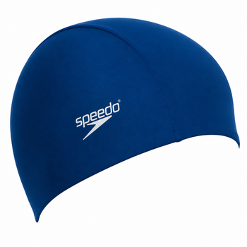 Шапочка для плавания Speedo Polyester Cap, полиэстеровая, синяя, универсальный размер OSFM (8-710080000-2)