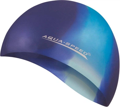 Шапочка для плавания AQUA SPEED Bunt, силиконовая, разноцветная, универсальный размер OSFM (113-76)