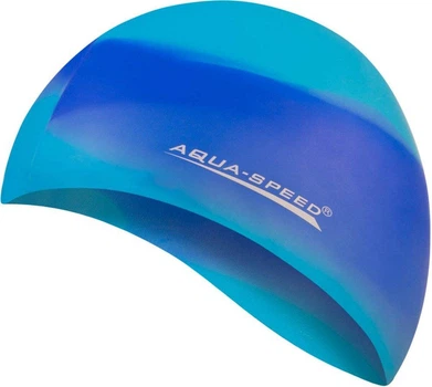 Шапочка для плавания AQUA SPEED Bunt, силиконовая, разноцветная, универсальный размер OSFM (113-81)