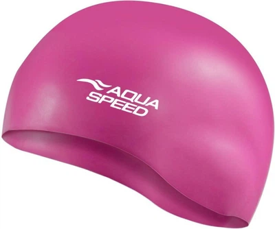 Шапочка для плавания AQUA SPEED Mono, силиконовая, розовая, универсальный размер OSFM (111-29)