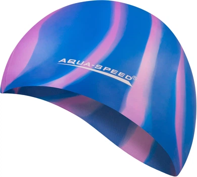 Шапочка для плавания AQUA SPEED Bunt, силиконовая, разноцветная, универсальный размер OSFM (113-60)