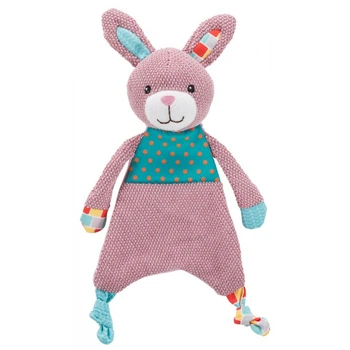 Игрушка для собак Trixie Junior для щенков Кролик со звуком и шелестом фольги текстиль плюш 28 см