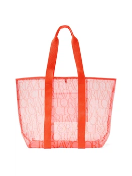 Сумка шопер пляжна Mesh Carryall Beach Tote Помаранчевий з різнобарвним