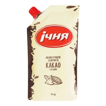 Молоко сгущенное Ичня с сахаром и какао 7.5% 300 г (4820103343325)