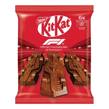 Шоколад Kit Kat Racing cars молочный с начинкой из какао, рисовыми крестами, печеньем и кусочками вафель 6 х 11г/уп. (8000300440140)