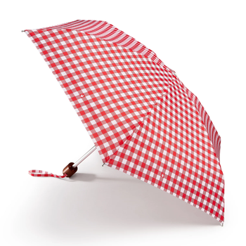 Женский мини зонт Fulton L501-042298 Tiny-2 Red Gingham (Красная клетка)