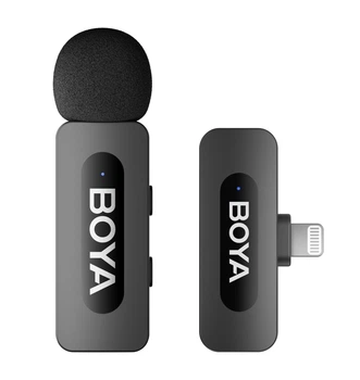 Петличный микрофон (1 шт.) BOYA BY-V1 для iPhone (Lightning) профессиональный беспроводной (77750001)