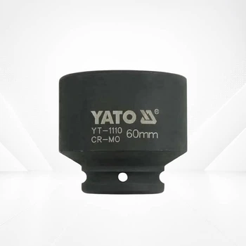 Шестигранная ударная насадка YATO YT-1110 60 мм квадрат 3/4" длина 74 мм для профессиональных гайковертов