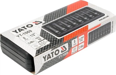 Профессиональный набор ударных насадок SPLINE YATO YT-1069 8 шт из стали CrMo SCM-440