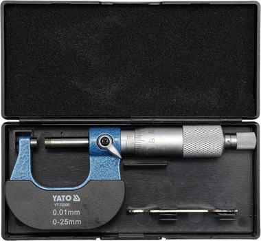 Микрометр механический YATO YT-72300 0-25 мм для высокоточных измерений