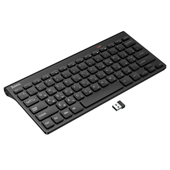 Клавіатура HOCO GM70 Dragon 2.4G wireless mini keyboard(Ukrainian version) Black (6942007678957)