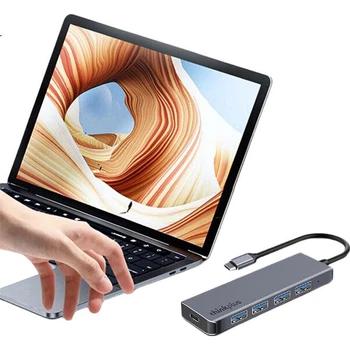 Адаптер-концентратор ThinkPad Lenovo Type-C, док-станция для ноутбука, удлинительный USB-кабель, док-станция расширения USB 3.0, LC04B 0,25 м, металлический