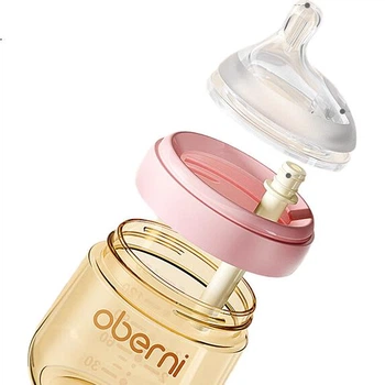 Детская бутылочка для кормления Oubeni Newborn Baby PPSU Anti-Drop AntiColic Feeding Bottle 0-6 Months 150ml Blue
