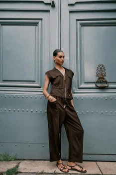 Сорочка жилет з льону Zara 8565/385/700 - XS