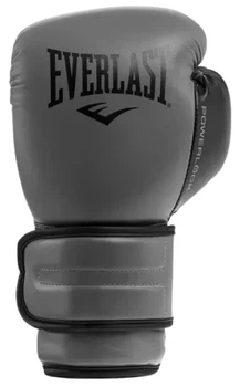 Боксерские перчатки Everlast 100% полиуретан 14 унций серые черные