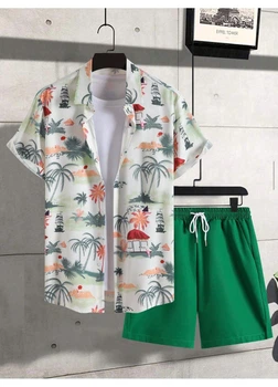 Костюм(сорочка+шорти) 2XL, зелений (905133-1)