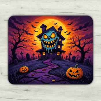 Коврик для мыши Halloween игровой и офисный 22х18 нескользящая резиновая основа, точная поверхность для оптической и лазерной мышки, износостойкая, для работы, игр и учебы (51940)