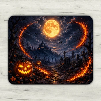 Килимок для миші Halloween ігровий та офісний 22х18 нековзка гумова основа, точна поверхня для оптичної та лазерної мишки, зносостійкий, для роботи, ігор і навчання (51950)