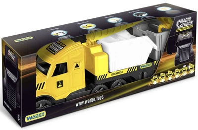 Автовоз Wader Magic Truck Technic Вантажівка з контейнерами та краном до 80 см (36471) (5900694364714)