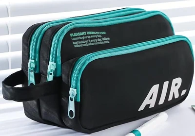 Пенал шкільний косметичка чорний AIR Angoo